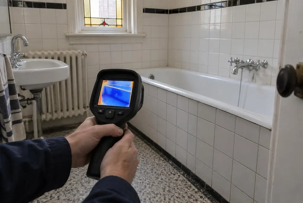 Lekdetectie Kamerik – onderzoek in een badkamer van een oudere woning