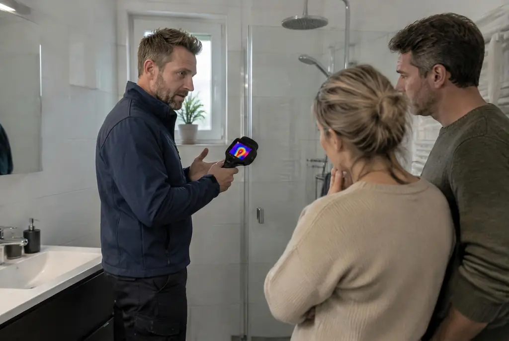 Lekdetectie Kamerik – specialist legt bevindingen uit aan bewoner