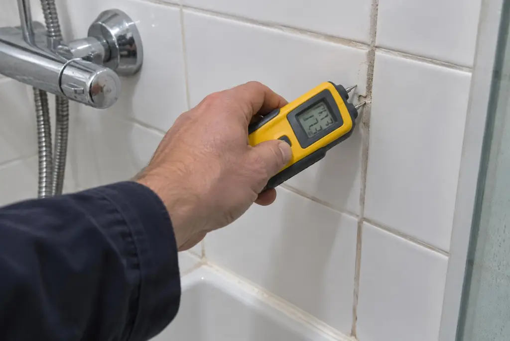 Lekdetectie Kamerik – vochtmeter op badkamertegels bij de douche